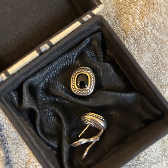 DAVID YURMAN BLACK ONYX ALBION EARRINGS - Picture 7 of 8